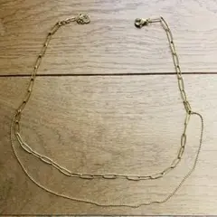 だんご様専用【ダブルチェーンネックレス】イア パピヨネ ゴールドカラー