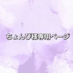 ちょんぴ様専用ページ