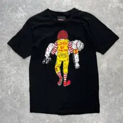 UNFLEDGED プリントTシャツ パロディ ジャンクフード 半袖【M】黒