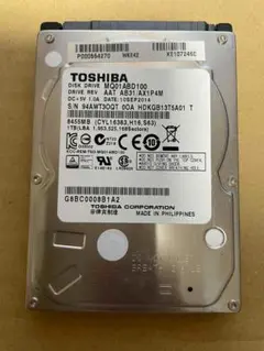 使用時間2233h 東芝 2.5インチHDD 1TB 厚さ9mm 動作確認済