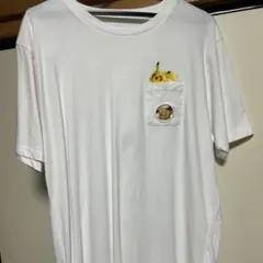 ピカチュウ刺繍 ホワイトTシャツ