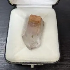 ピンク クォーツ ポイント リチウム ツートン 天然石　層　置物 小物 ケース付