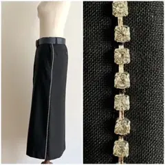 JUNYA WATANABE/bijou line skirt/BLACK