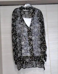 【値下げ】summum woman 花柄シースルーシャツ 36