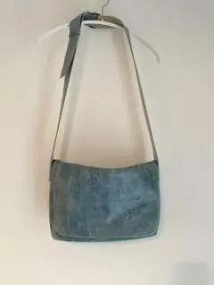【本革】1点物 綺麗なブルーのショルダーバッグ