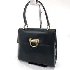 CELINE セリーヌ ハンドバッグ 金具 ブラック フォーマル オールレザー
