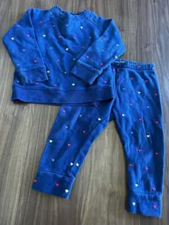 ステラマッカートニー　ベビー　ハート刺繍　裏起毛上下セット24m