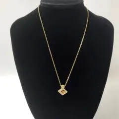 9B529/ジバンシー/ネックレス/ラインストーン/ゴールドカラー/ヴィンテージ