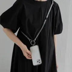 BYONBYON スマホ ショルダー ストラップ グレー