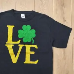 US古着 キッズTシャツ ラブ LOVE 四つ葉のクローバー ユースXL