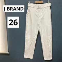 J BRAND ジェイブランド 26 リネン混 テーパード スリムパンツ 白