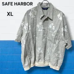 海外古着SAFE HARBOR サーフハーバー　パームツリー柄 シャツXL