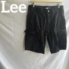 美品⭐️Lee 黒 カーゴショートパンツ　ウエスト80 半ズボン　ハーフパンツ