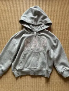 GAP キッズ パーカー XS （4-5歳）グレー スパンコール