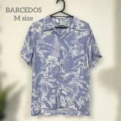 BARCEDOS メンズ アロハシャツ レーヨン 海 祭り Msize
