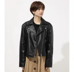 ライダースジャケット　革 Sサイズ　JAZUL by Moussy