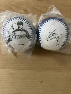 【未開封品】メタリックボール 大谷翔平 栗山英樹監督 ２個セット