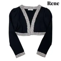 【美品】Rene ルネ ボレロ カーディガン 36 上品 高級 ブラック