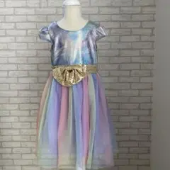 キッズドレス　キッズキラキラドレス☆ハロウィン発表会　結婚式イベントに130cm