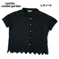 castle combe garden バラ刺繍 半袖シャツ Mサイズ 美品