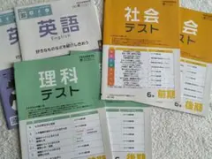 小学　ポピー　6年　理科テスト　社会テスト　英語教材　2024年度