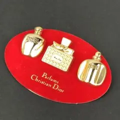 ディオール Dior 香水ボトルモチーフ ピンブローチ ピンバッジ 3点セット