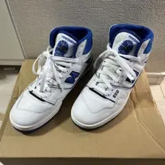 （美品）New Balance 650RWN ホワイト/ブルー 27センチ