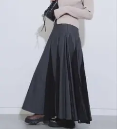 Ray BEAMS デニムレースキリカエスカート(ブラック