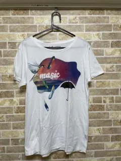 新品未使用　underfrost 音楽テーマ Tシャツ Lサイズ ホワイト
