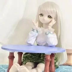 ドールサイズ　ブルーパープル　ちゃぶ台　mdd 1/4 机