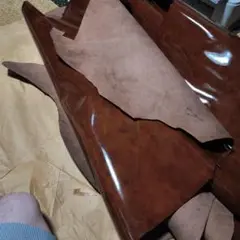 茶 半裁 本革
