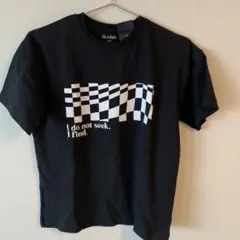GLAZOS チェック柄Tシャツ 150 黒