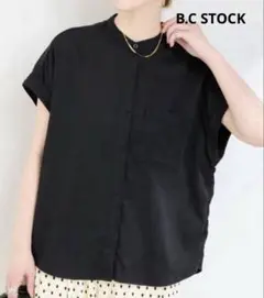 B.C STOCK セルロースシャツ　ブラック