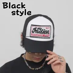キャップ メッシュキャップ 帽子 CAP ブラック アメカジ グランジ Y2K