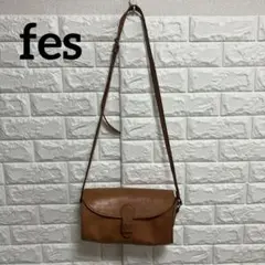 匿名配送✨️ブラウン レザー フラップショルダーバッグ fes