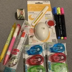 子供向けカッター テープノリ 蛍光ペン マスキングテープ 11点セット