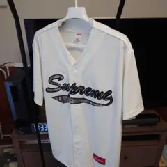 Supreme Snake Script Baseball Jersey