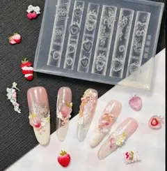 匿名配送☆ハンドメイド用シリコンモールド☆色々いちご☆ネイル
