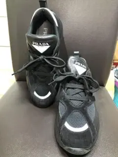 PRADA プラダ レザー×スエードレザー ダッド スニーカー23.5