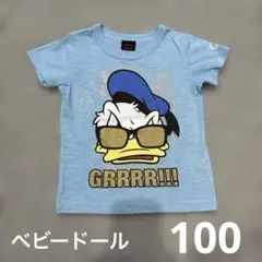 ベビードール　ドナルドダック　半袖　Tシャツ　ブルー　100
