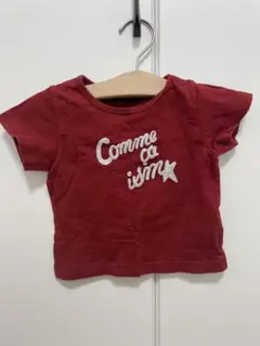 Comme ca ism 赤Tシャツ 80