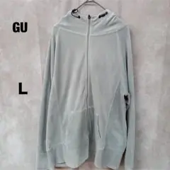 【GU】パーカー/ライトグレー/SPORTS /フード付きジッパーパーカー /L
