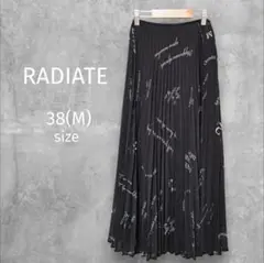 ラディエイト☆RADIATE☆プリーツスカート【38(M)】ブラック☆文字入り