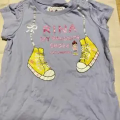 Miki House 薄紫 Tシャツ 80