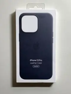 【新品】純正 iPhone 13 Pro レザーケース・ミッドナイト①