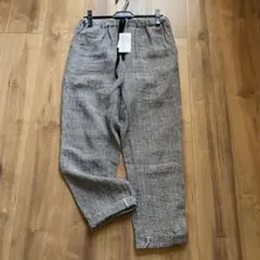 新品　ネストローブ 定価¥2万900円　リネン　チェックパンツ　ウエストゴム
