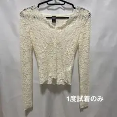 アイボリー レース トップス XS