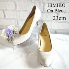 【極美品✨】HIMIKO On Blue 卑弥呼 白 ヒール ラメ