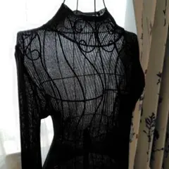 美品 グレイル シアーハイネック 重ね着アイテム Lサイズ ブラック