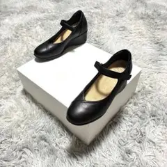 【未使用美品】BEAUWALK 本革 パンプス BLACK〈定価17,600円〉
